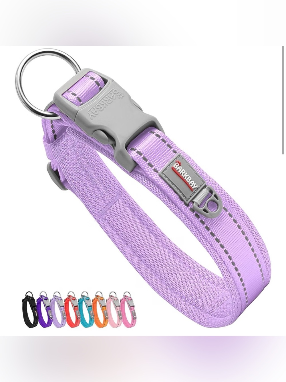 Lavender Reflective Pet Collar Size Large